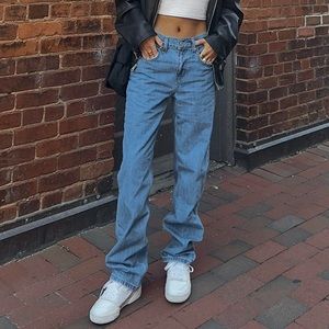 Levi's Womens Low Pro Straight Jeans Size 27 Vintage 90's Style Zip Fly